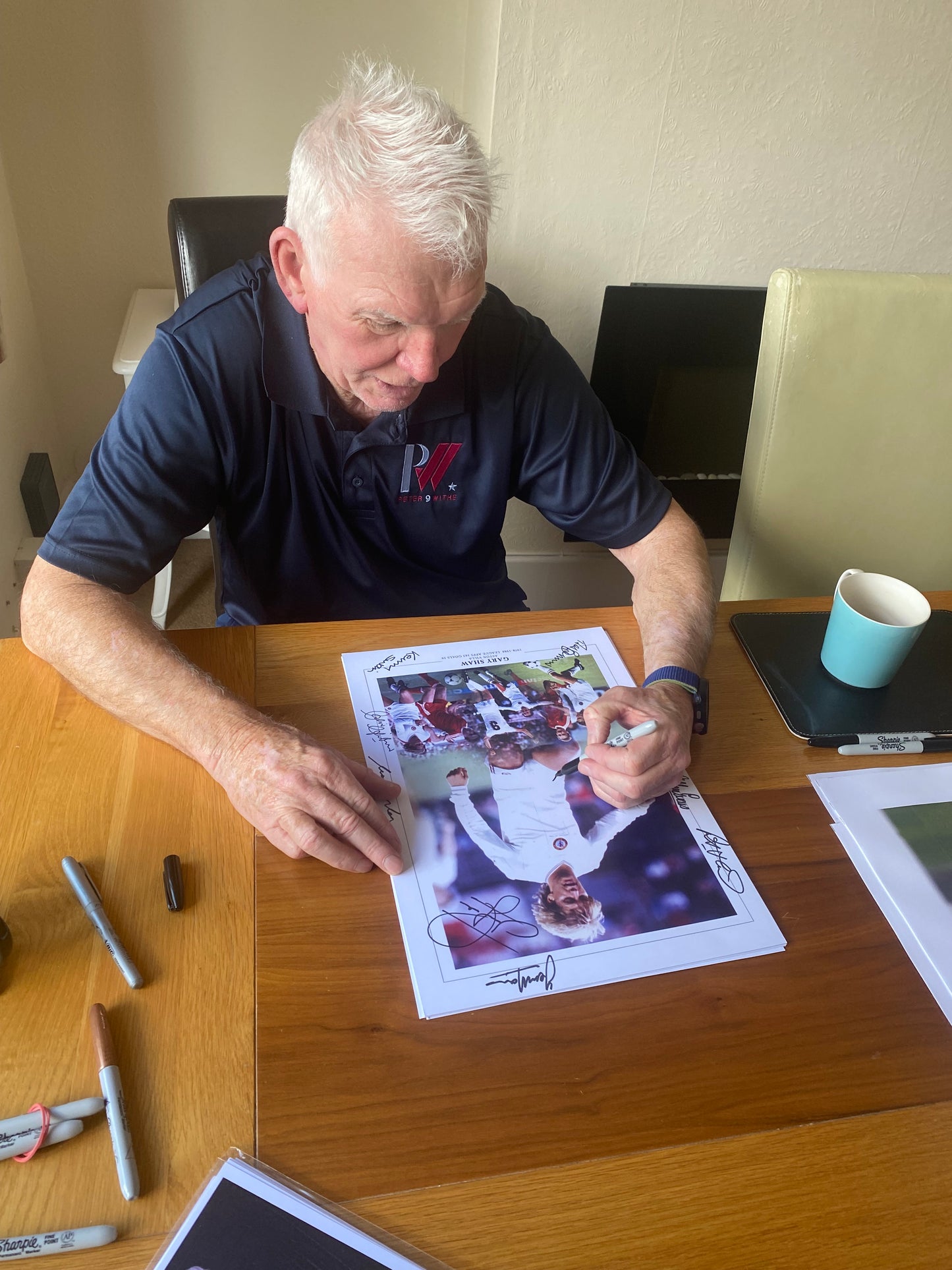 Aston Villa Peter Withe personally signed limited edition 1982 European Cup Final montage