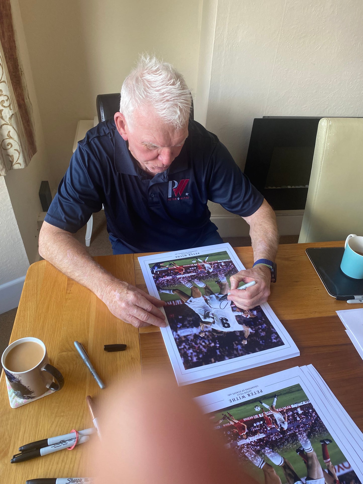 Aston Villa Peter Withe personally signed limited edition 1982 European Cup Final montage