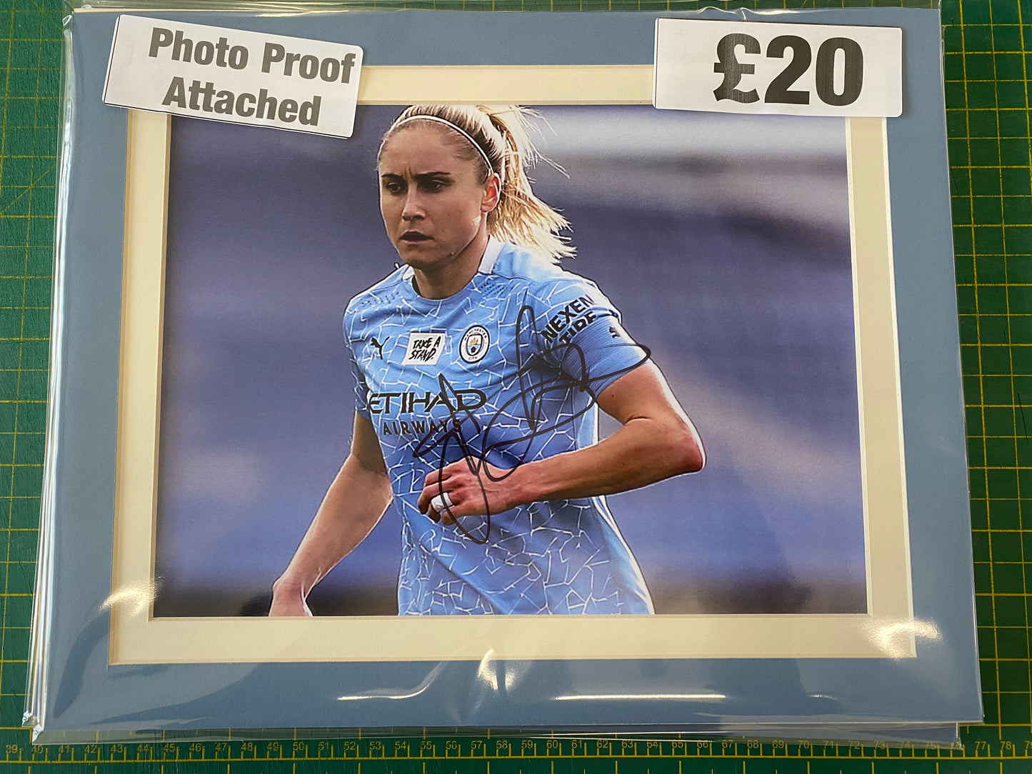 Manchester City Steph Houghton personally signed photograph