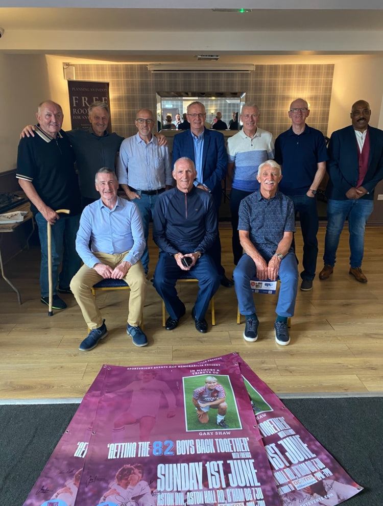 Aston Villa 1982 European Cup Final poster personally signed by 12