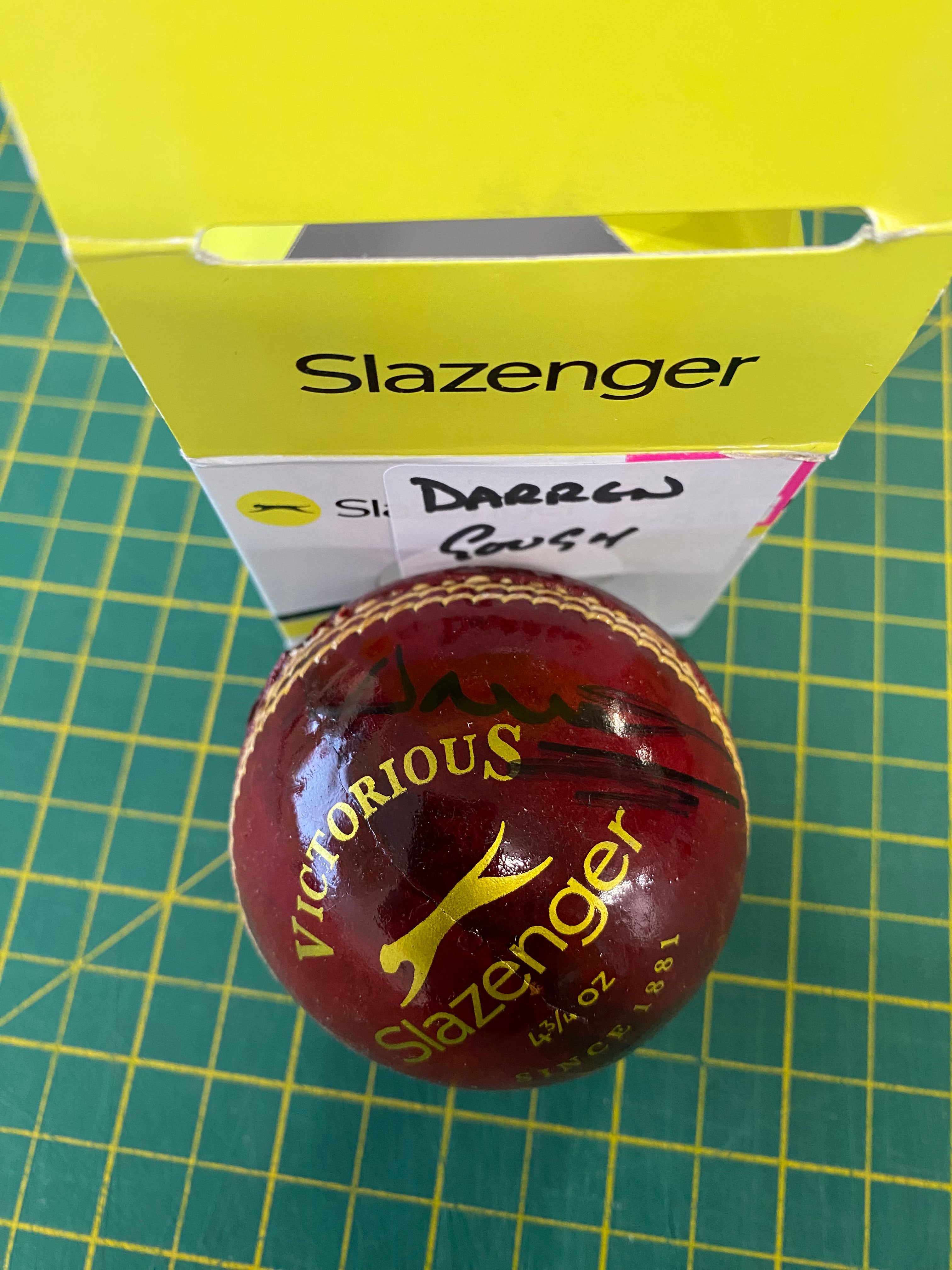 Cricket Darren Gough Personally Signed Cricket Ball Sportsnight cricket-darren-gough-personally-signed-cricket-ball-sportsnight