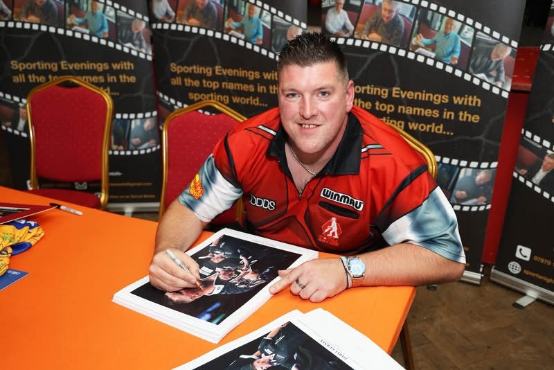 Darts Daryl Gurney, Ricky Evans & Ian White personally signed limited edition montage