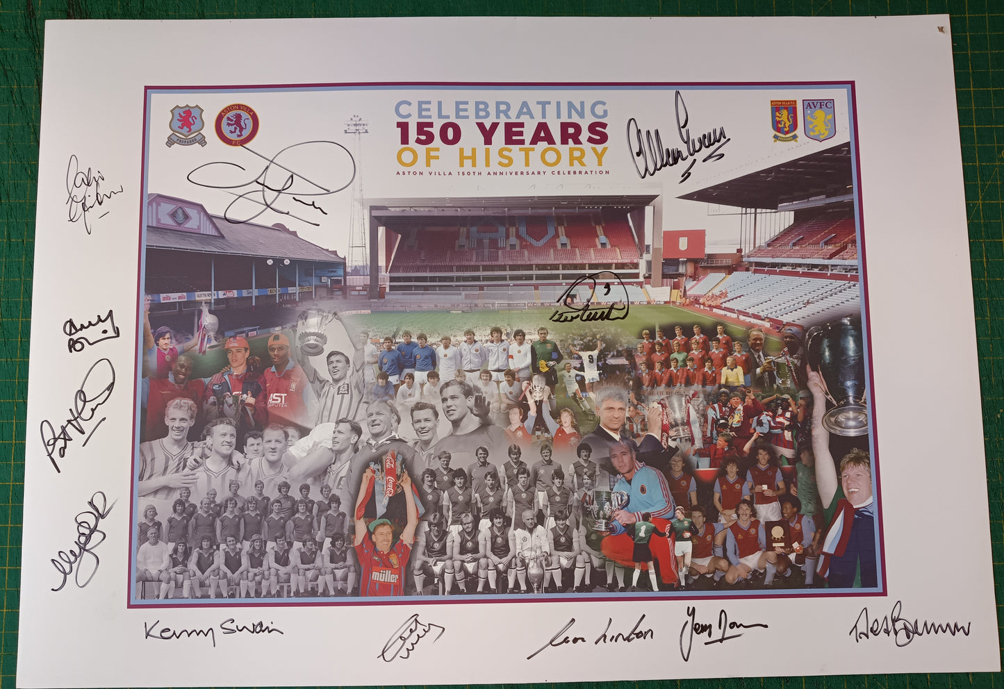 Aston Villa 1982 European Cup Winners personally signed by 12