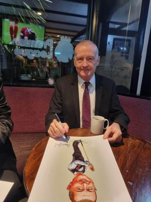 Snooker A3 Steve Davis personally signed canvass