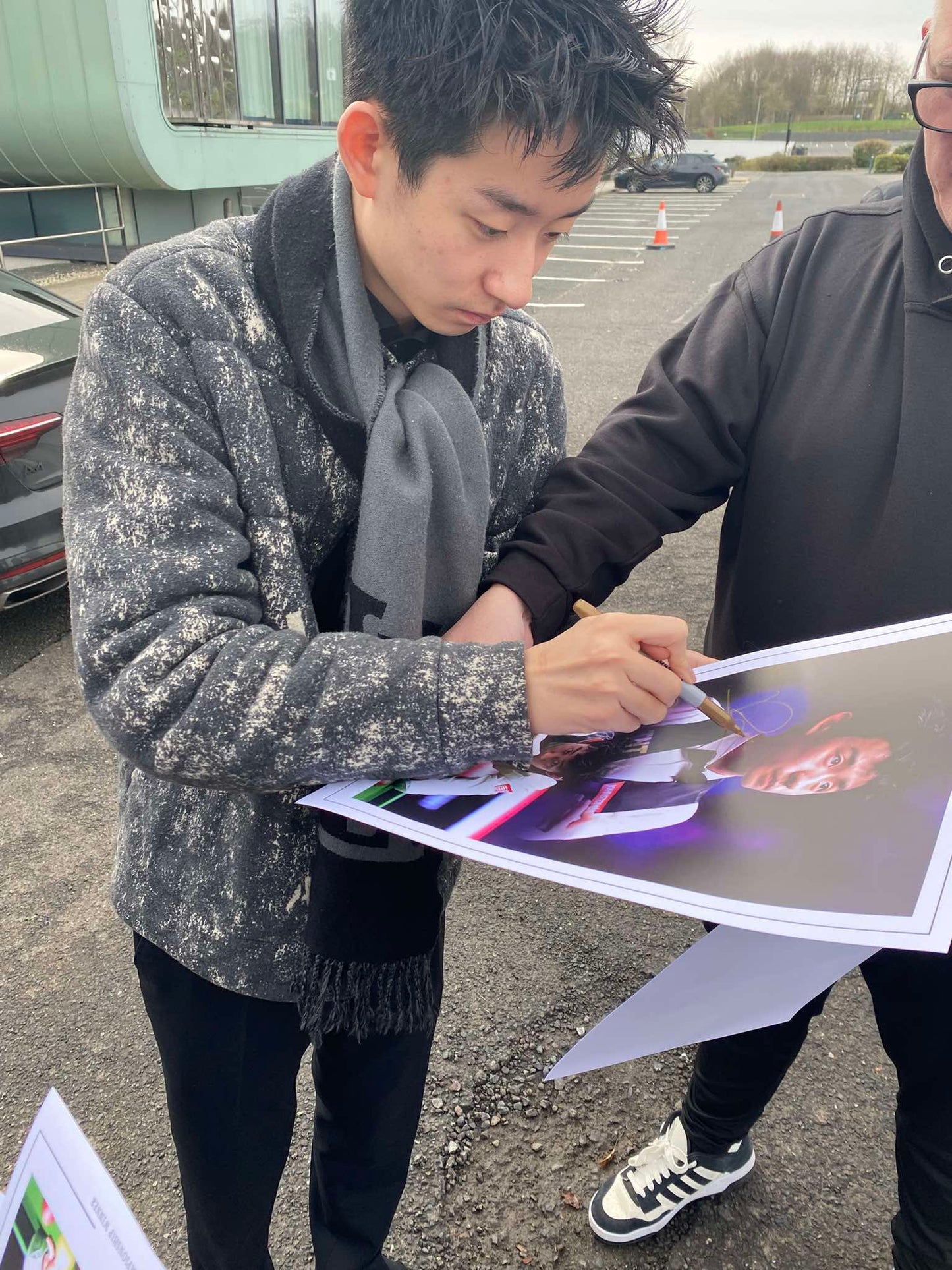 Snooker Wu Yize personally signed limited edition montage