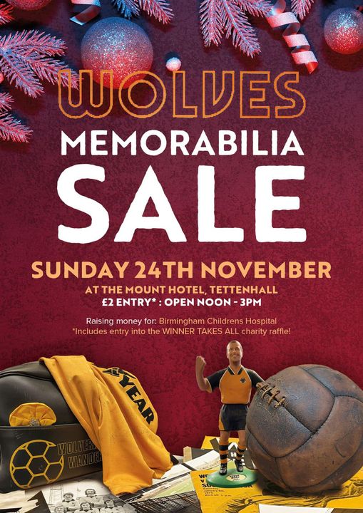 Wolves FC Memorabilia Sale | Sunday 24th  November