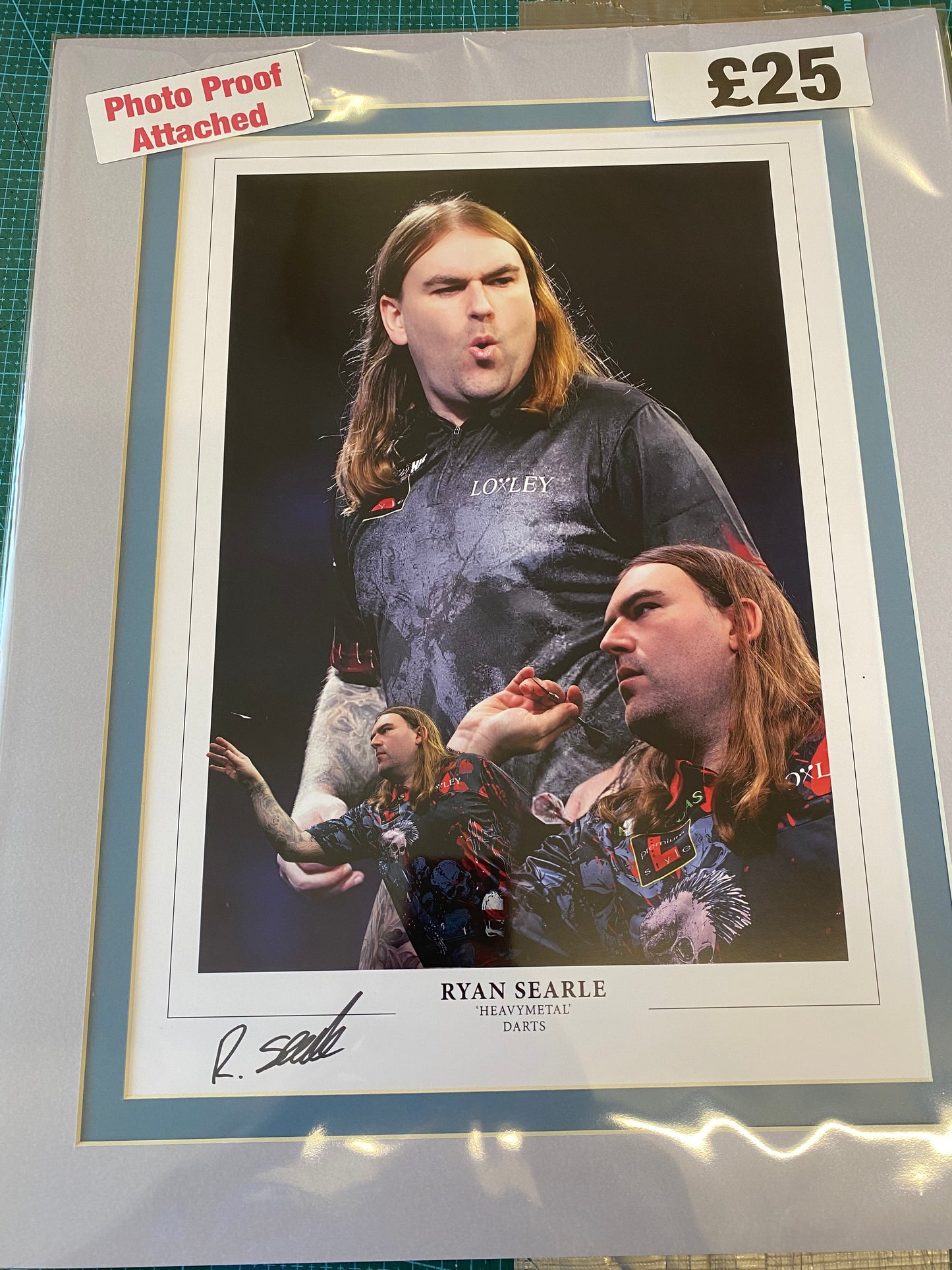 Darts Ryan Searle personally signed limited edition t