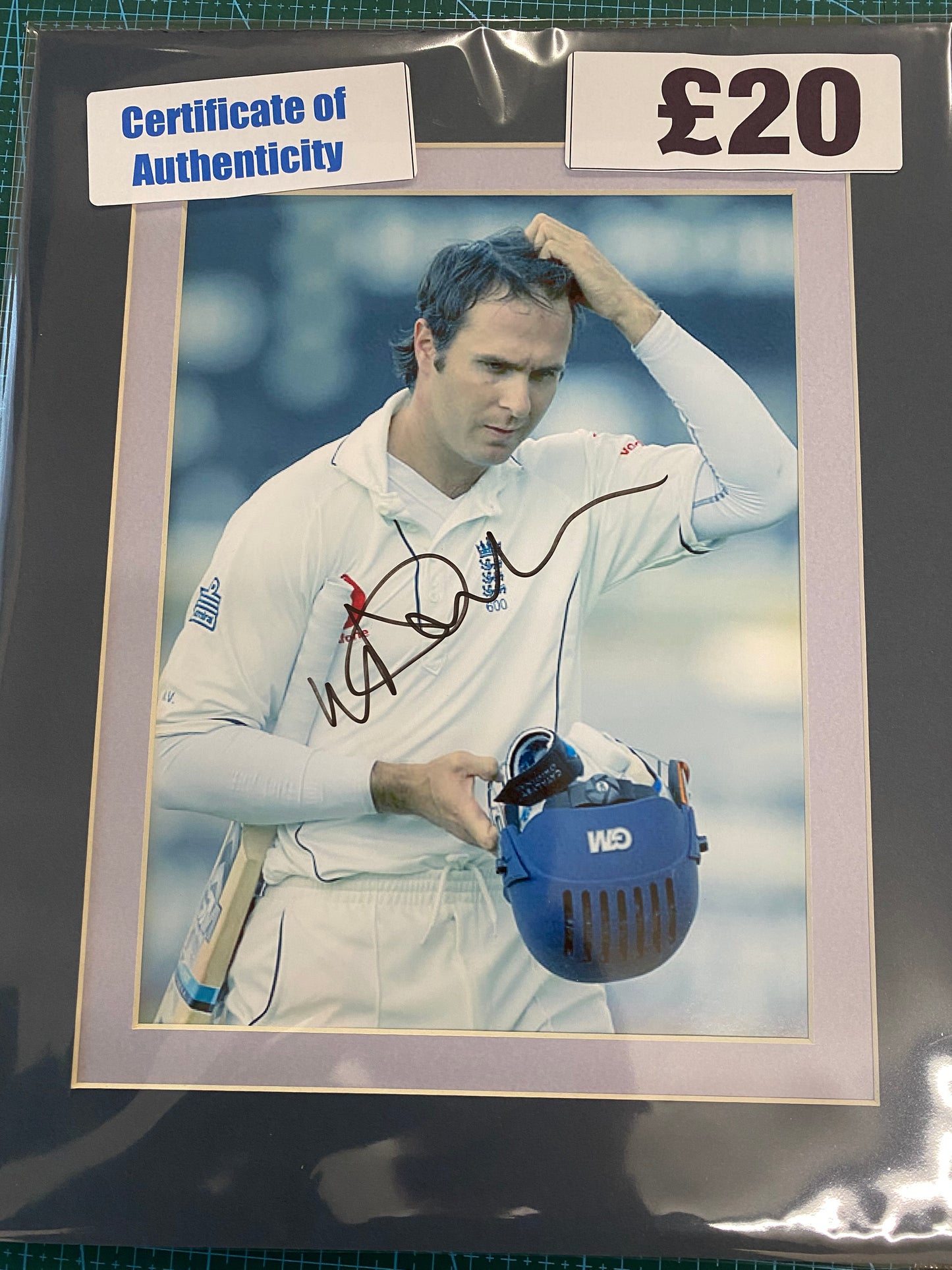 Cricket England Captain Michael Vaughan personally signed photograph