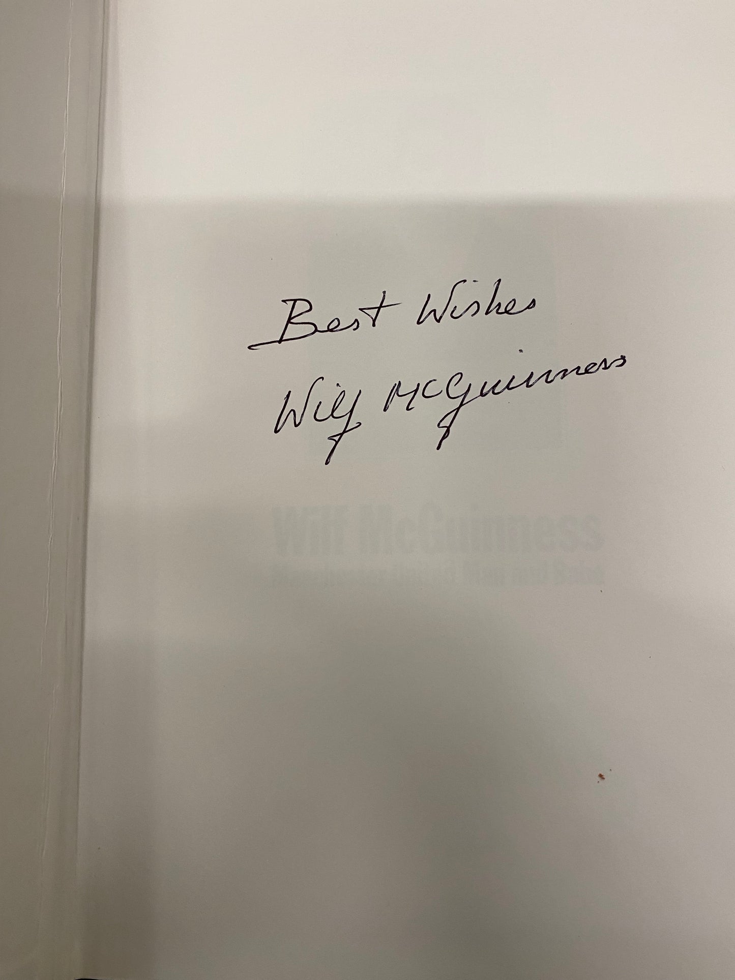 Manchester United Wilf McGuinness personally signed autobiography Manchester United Man & Babe