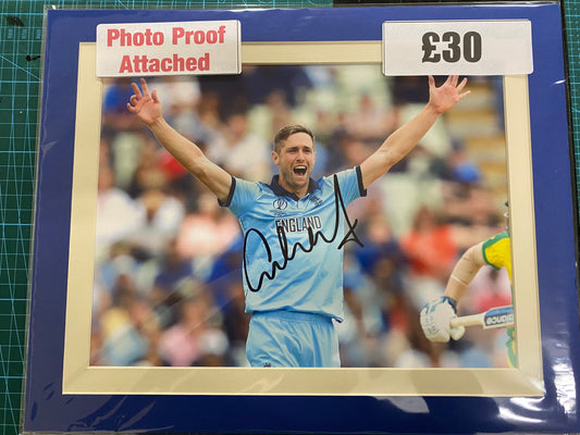 Cricket England Chris Woakes personally signed photograph