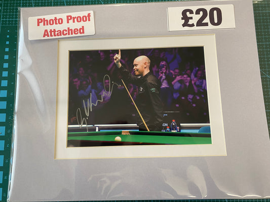 Snooker Gary Wilson personally signed photograph