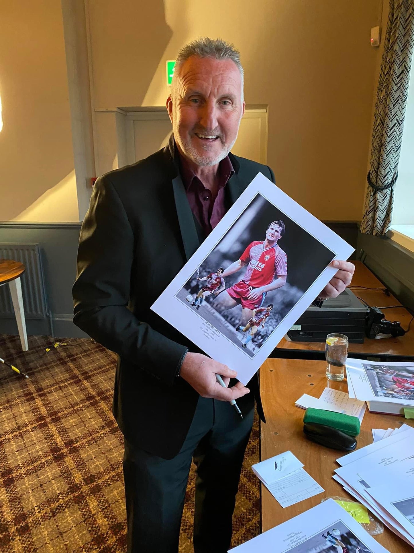 Aston Villa Alan Mcinally personally signed limited edition print