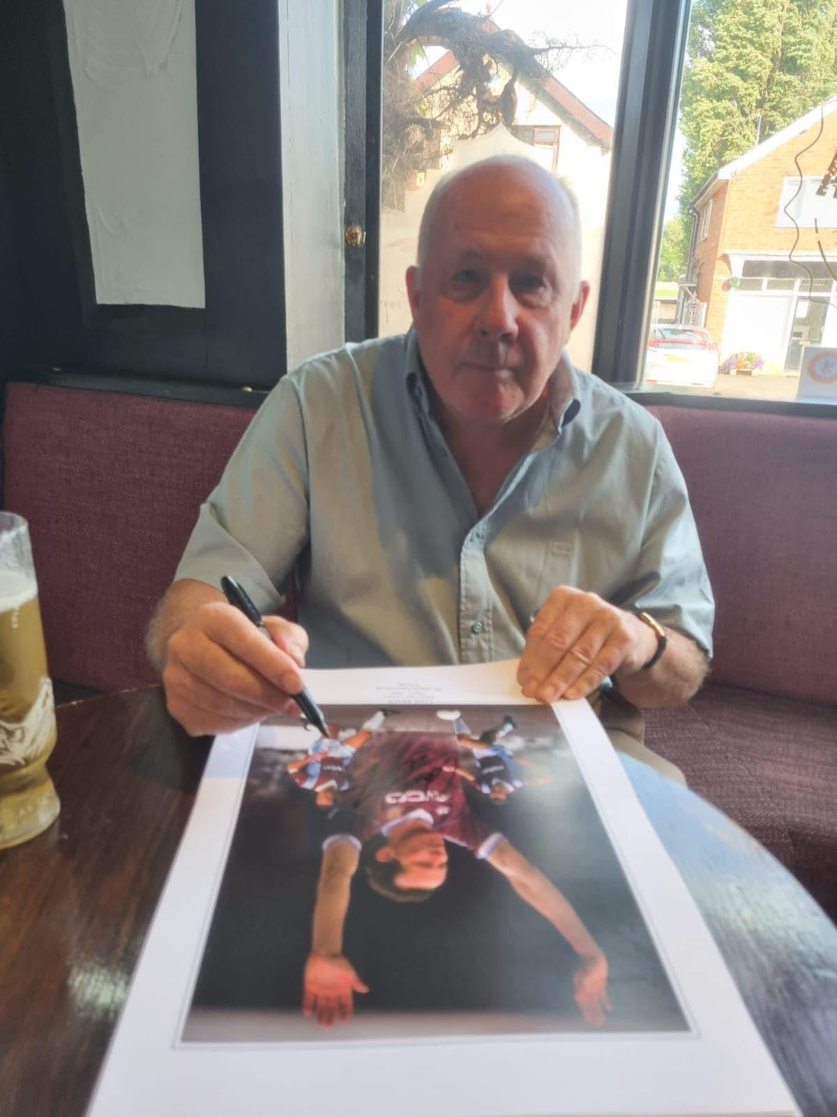 West Ham Liam Brady personally signed limited edition print