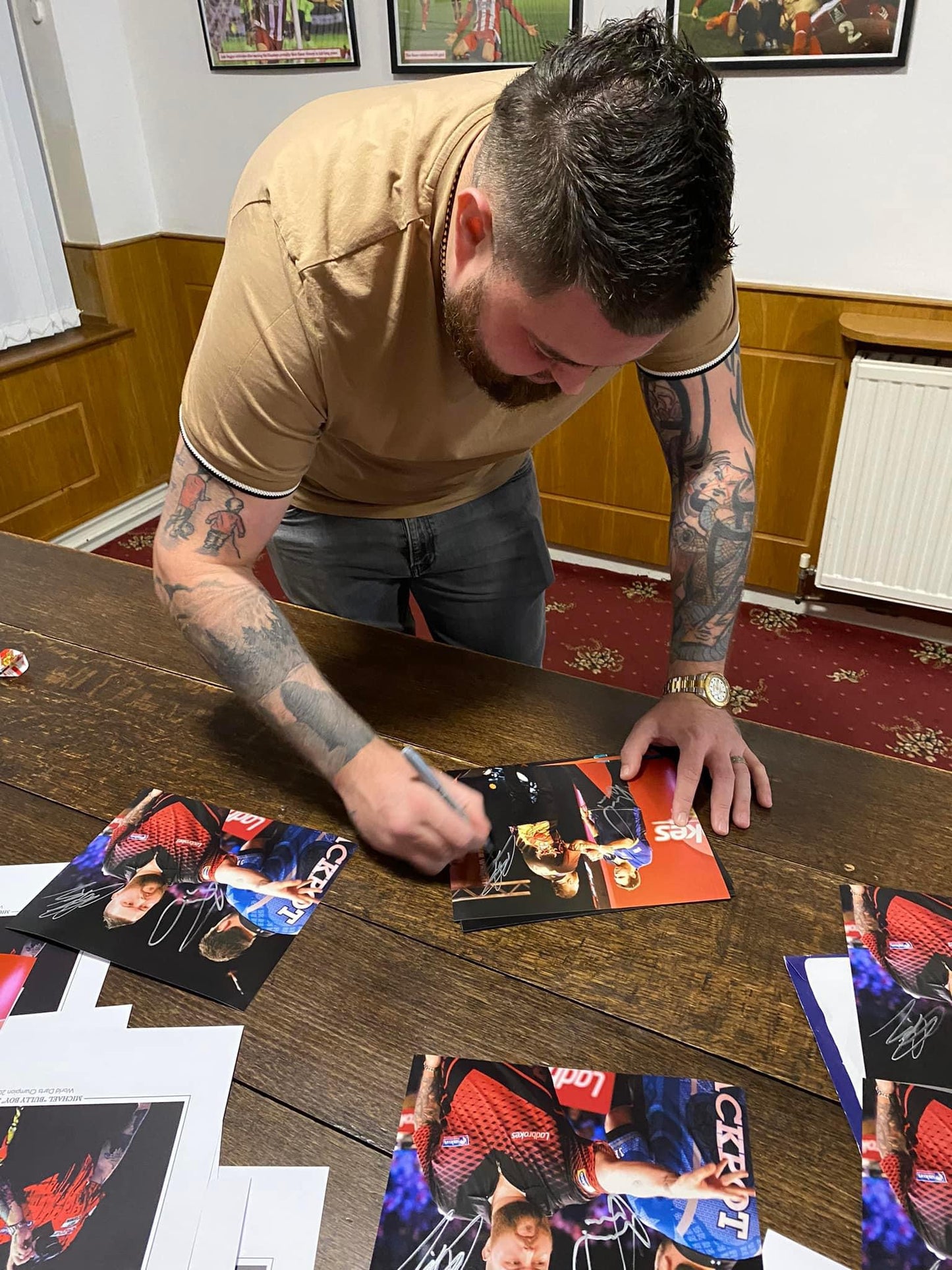 Darts Adrian Lewis and Michael Smith personally signed photograph