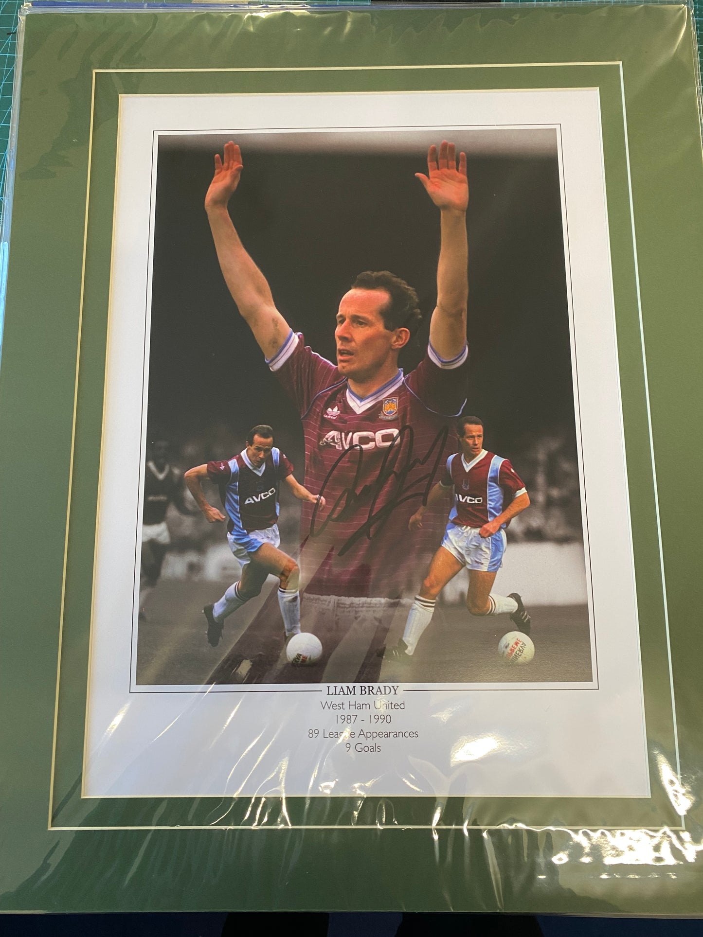 West Ham Liam Brady personally signed limited edition print