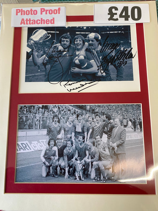 Liverpool Legends Mark Lawrenson, Bruce Grobbalaar and Ronnie Whelan display