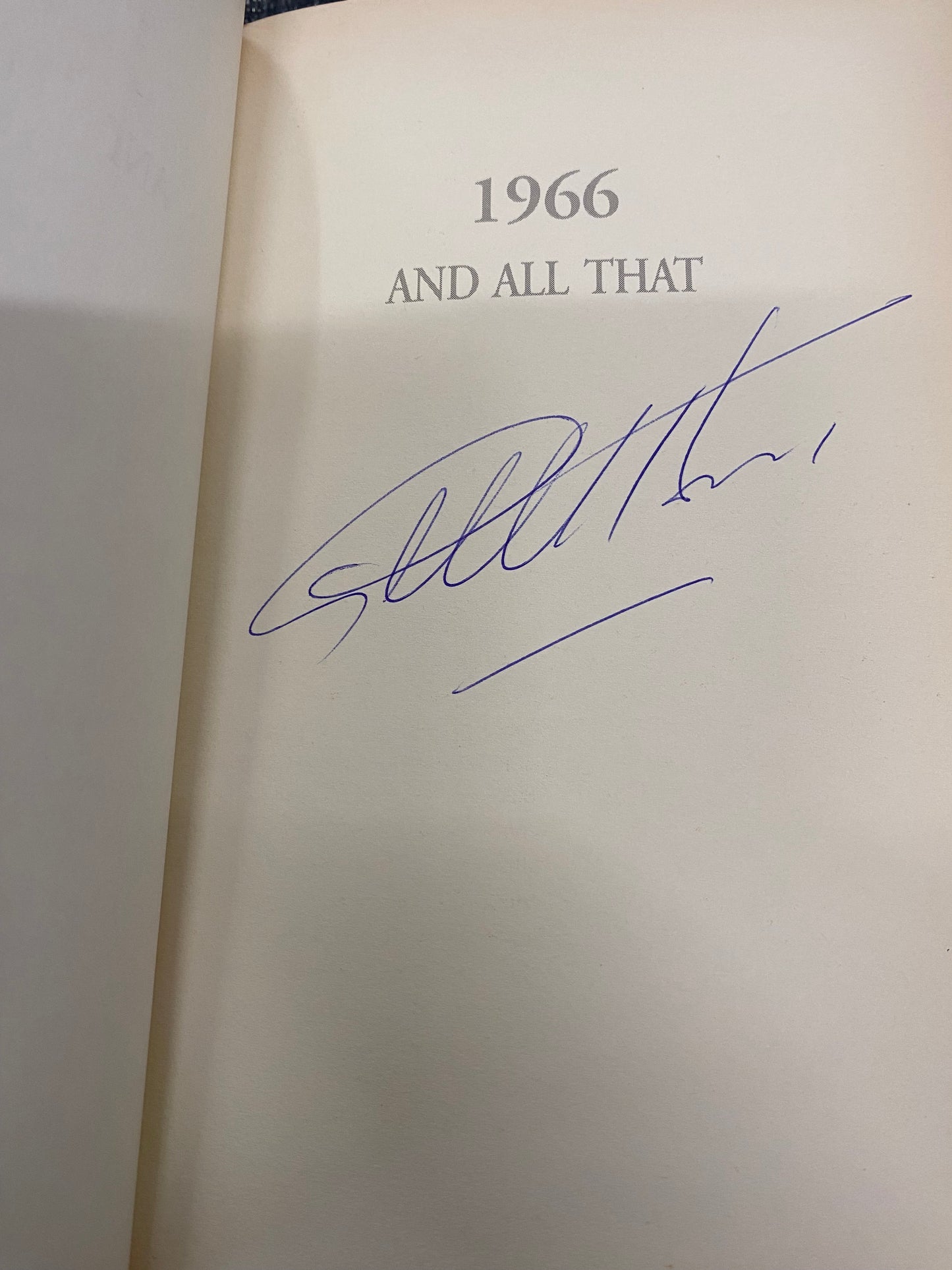 England 1966 Sir Geoff Hurst autobiography hardback personally signed.