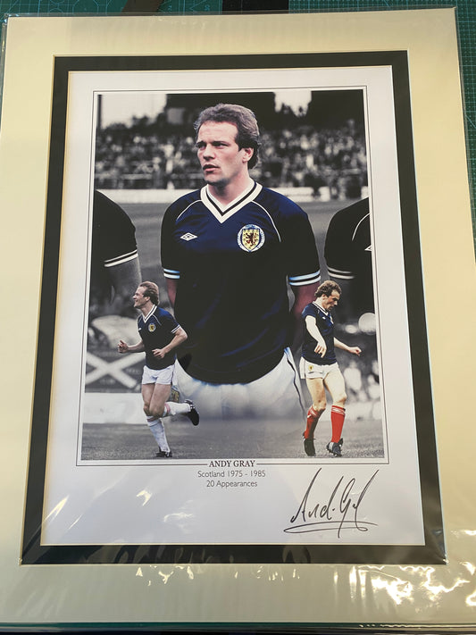 Scotland Andy Gray Personally signed limited edition Print