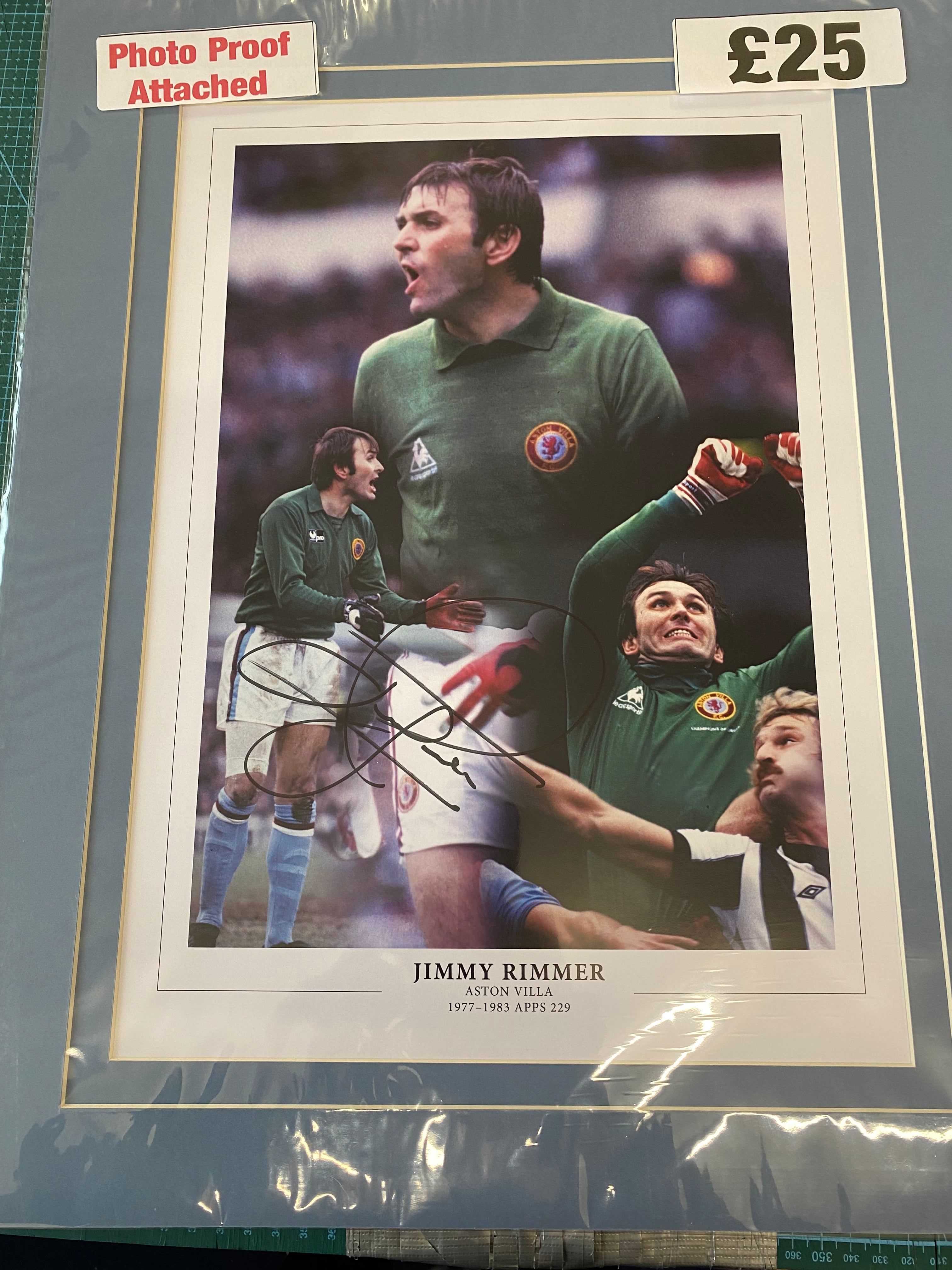 Jimmy Rimmer Today Aston Villa Jimmy Rimmer personally signed limited edition print ...