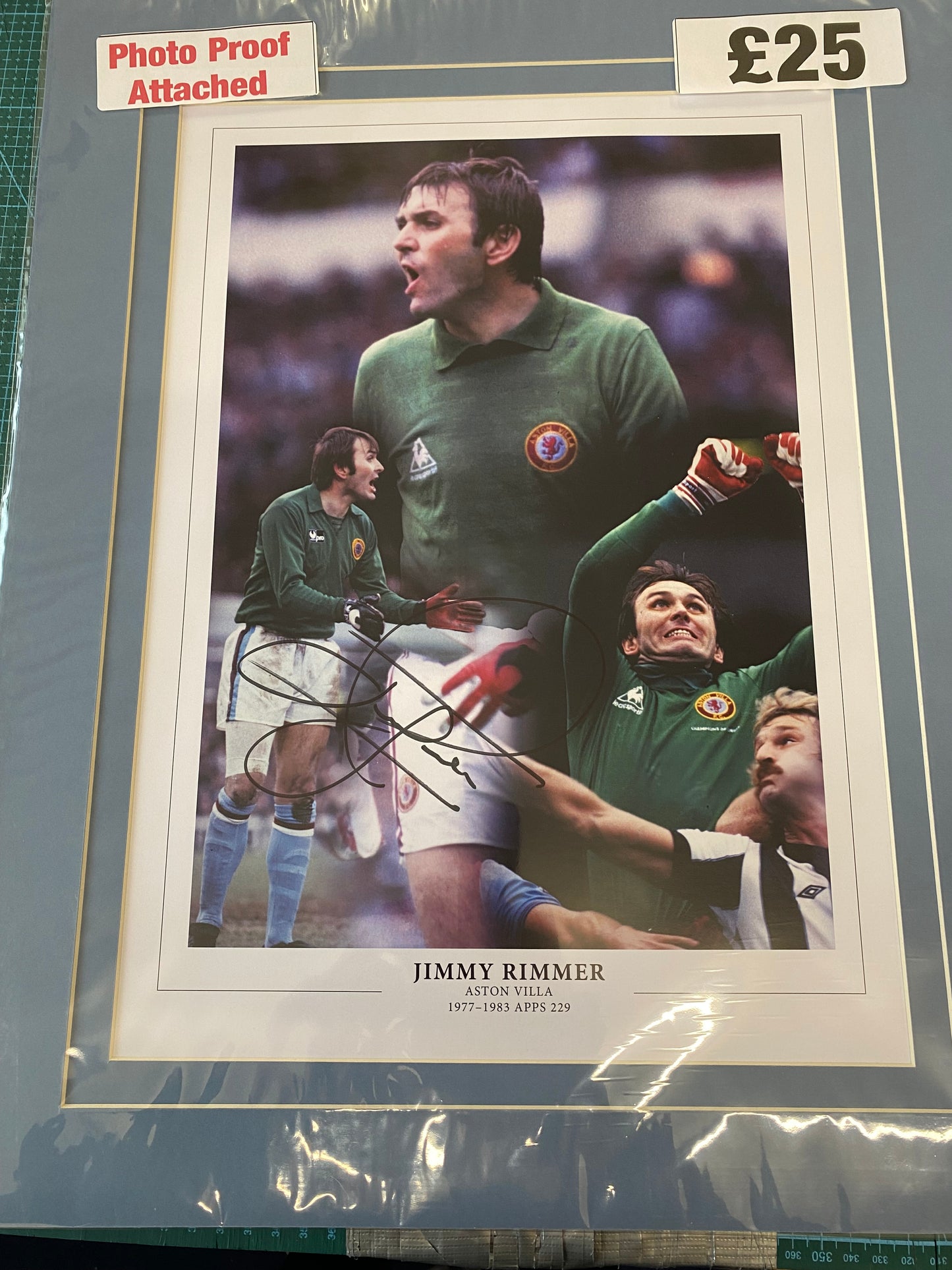 Aston Villa Jimmy Rimmer personally signed limited edition print