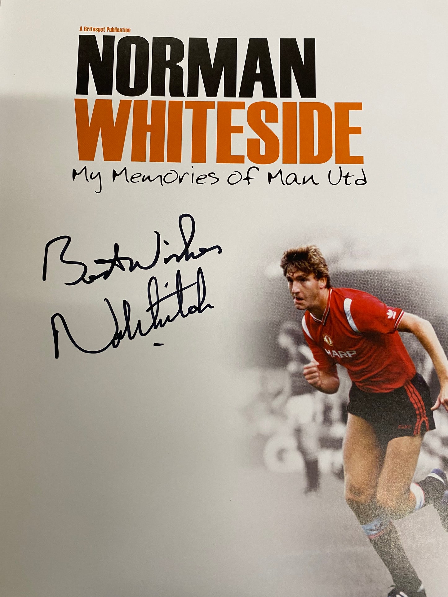 Manchester United Norman Whiteside personally signed memories of Man United