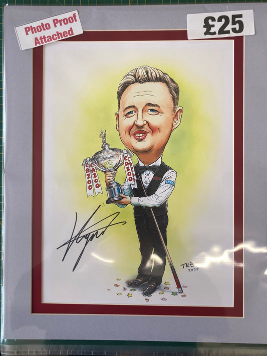 Snooker Kyren Wilson 2024 World Snooker Champion personally signed limited edition caricature