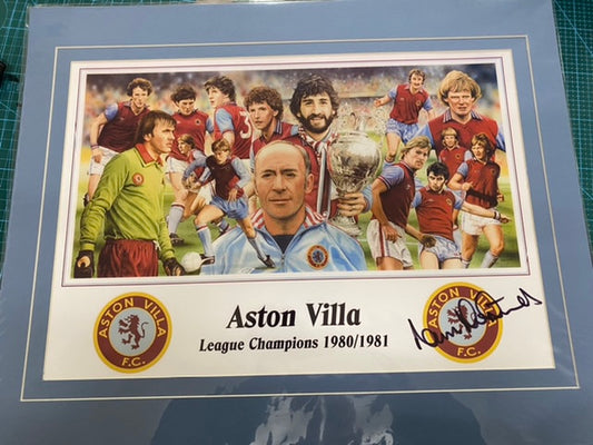 Aston Villa Dennis Mortimer personally signed 1980/81 limited edition