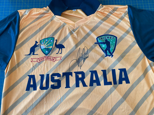 Cricket Australian Jeff Thomson personally signed cricket shirt
