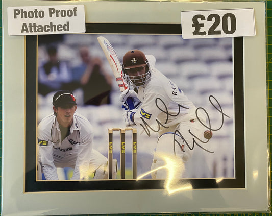 Cricket Mark Ramprakash personally signed photograph