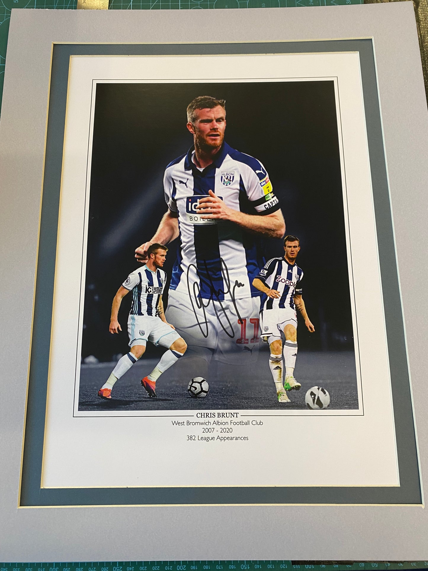 West Bromwich Albion Chris Brunt personally signed limited edition print