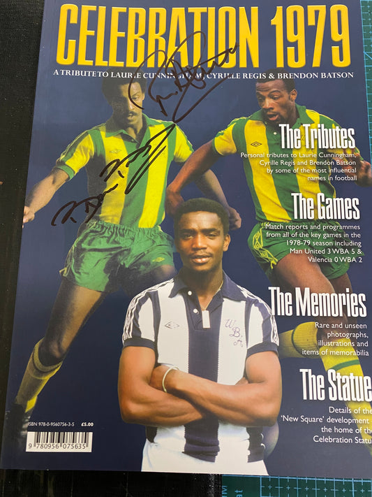 West Bromwich Albion Big Ron Atkinson & Brendon Batson personally signed