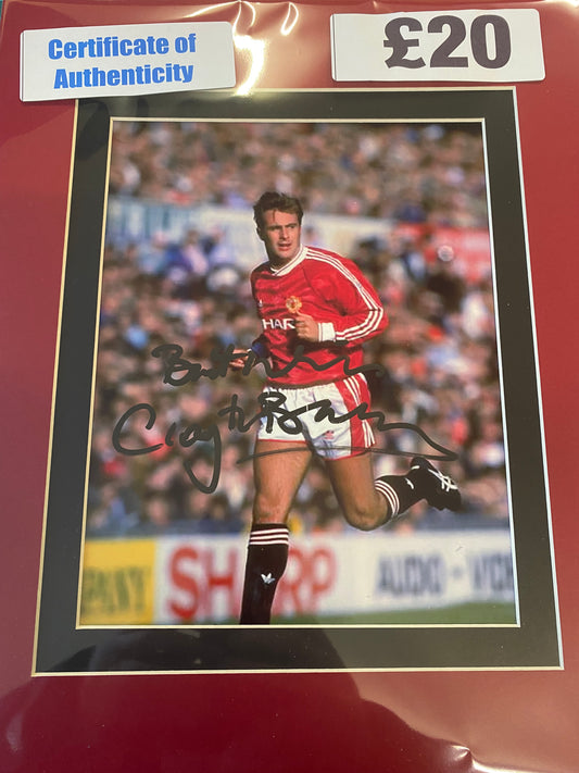 Manchester United Clayton Blackmore personally signed photograph