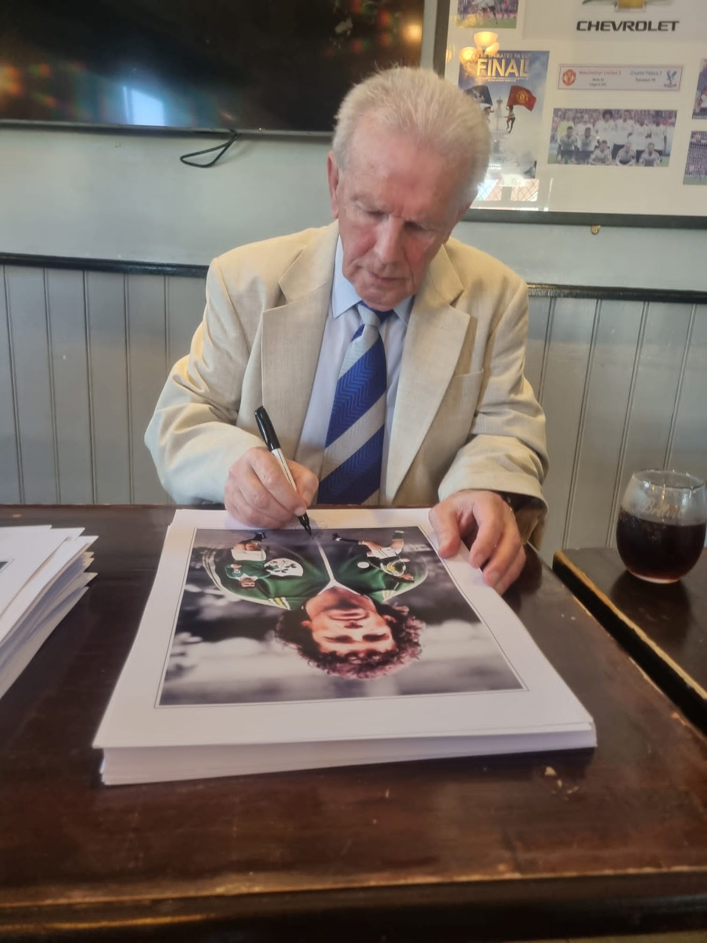 Ireland Johnny Giles personally signed limited edition print