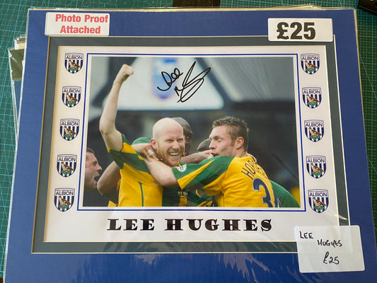 West Bromwich Albion Lee Hughes personally signed photograph