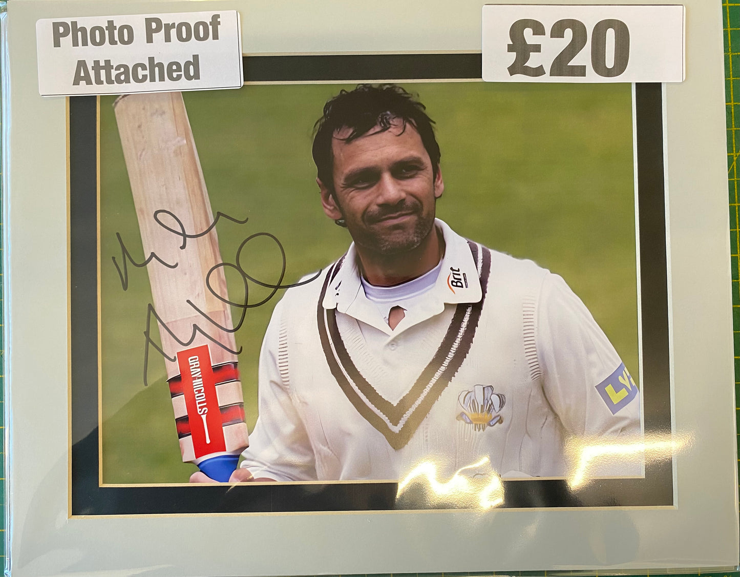 Cricket Mark Ramprakash personally signed photograph