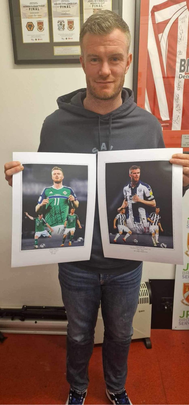 Northern Ireland Chris Brunt personally signed limited edition print