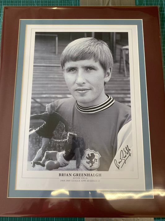 Aston Villa Brian Grenhalgh personally signed limited edition print