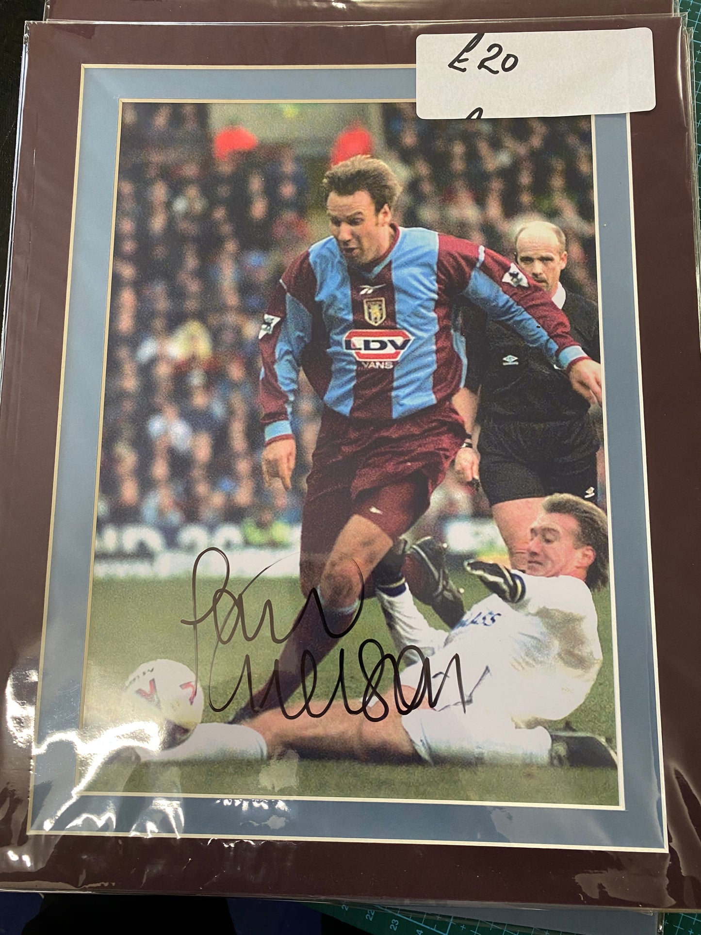 Aston Villa Paul Merson personally signed photograph