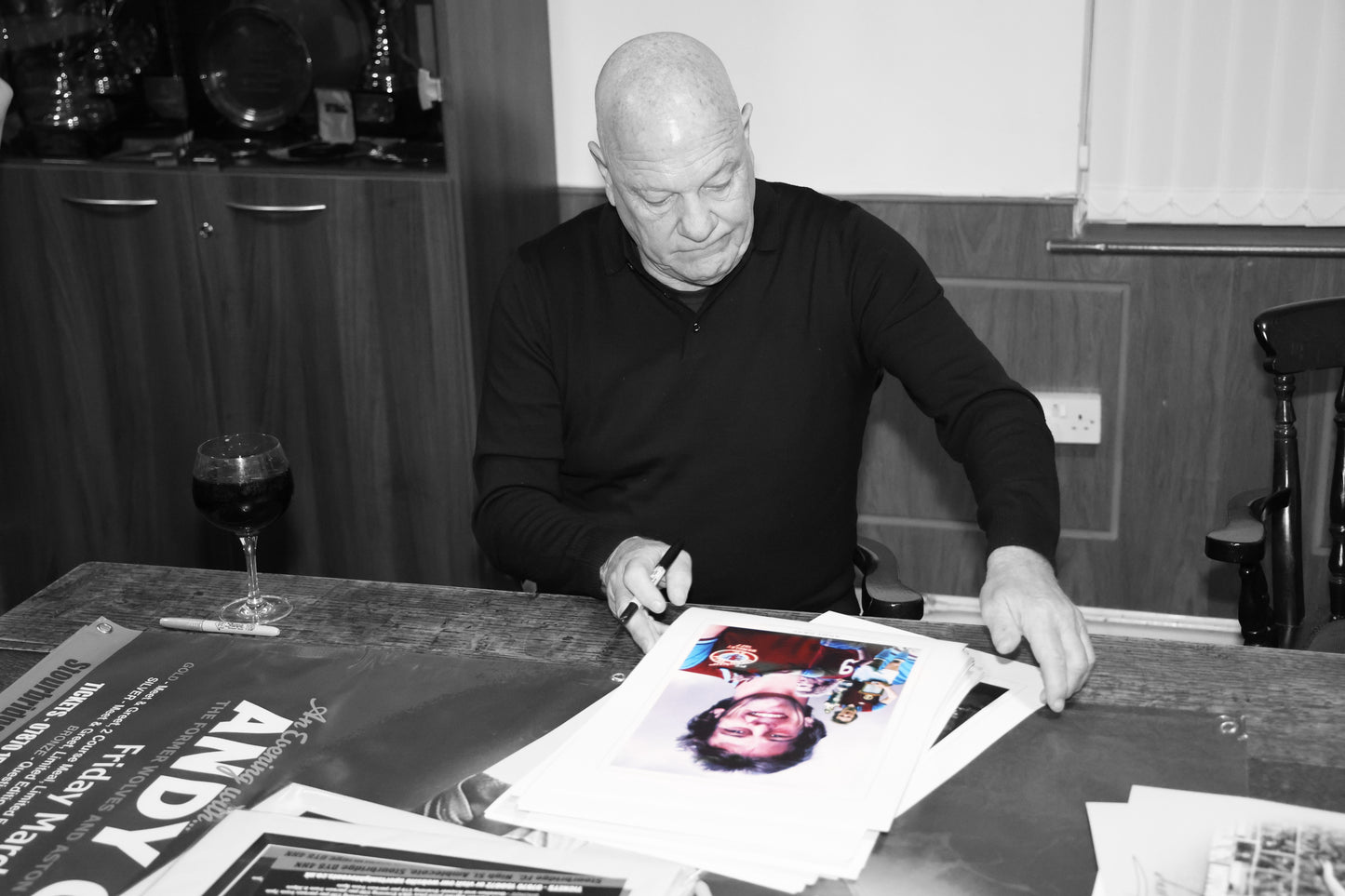 Aston Villa Andy Gray personally signed limited edition print