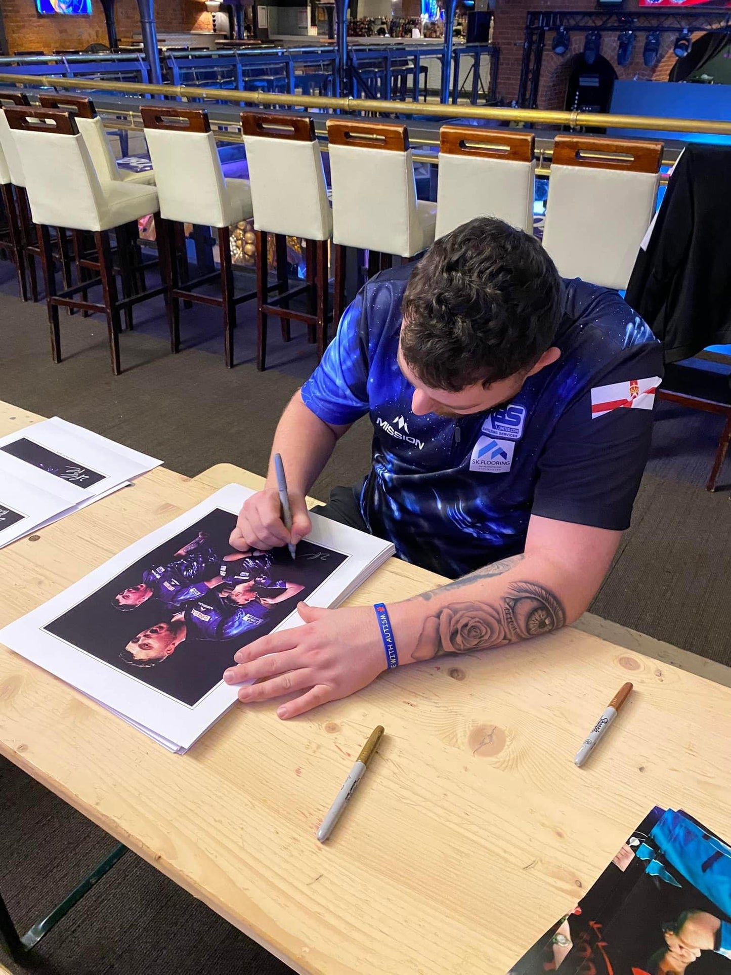 Darts Josh Rock personally signed limited edition print