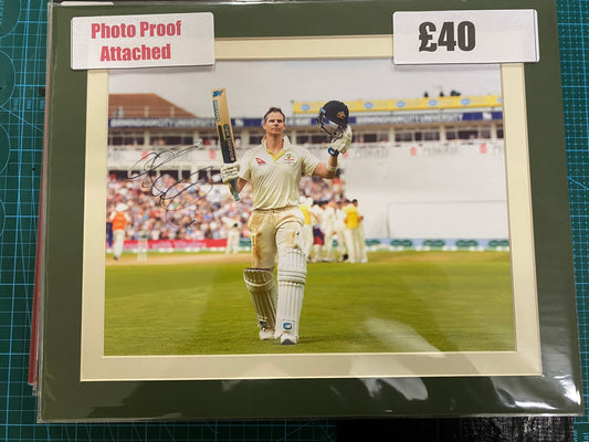 Cricket Australia Steve Smith personally signed photograph