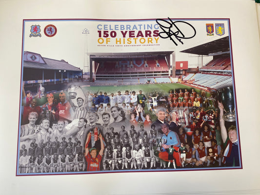 Aston Villa 150th Anniversary print personally signed by Jimmy Rimmer