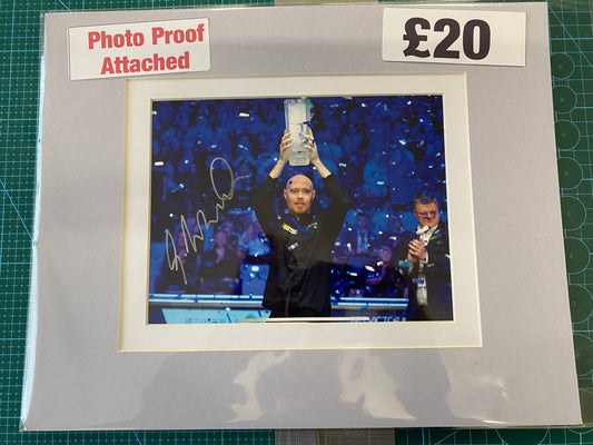 Snooker 2024 Welsh open Champion Gary Wilson personally signed photograph