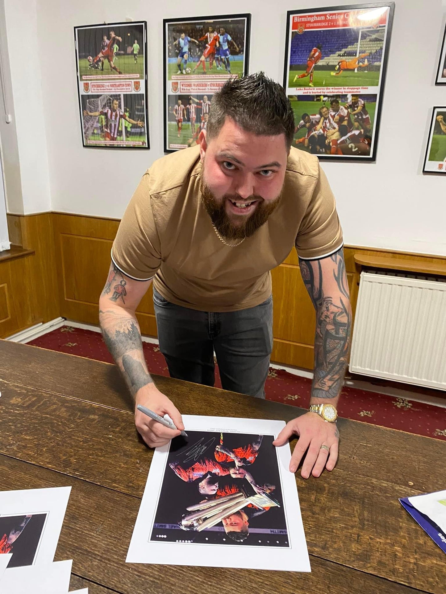 Darts Michael Smith personally signed limited edition print