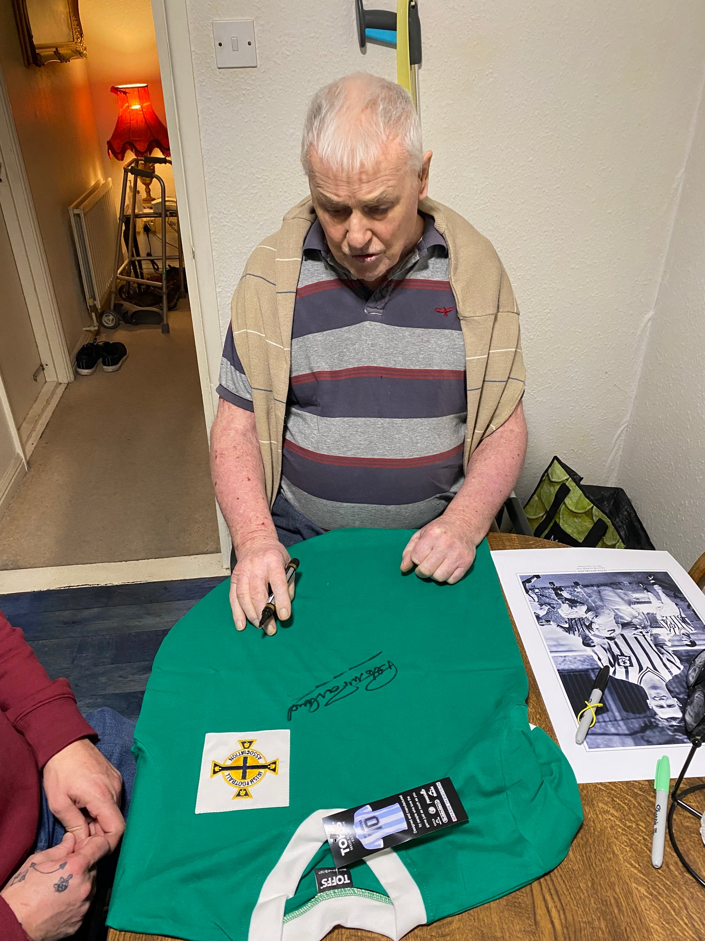 Northern Ireland Peter Mcparland 1958 World Cup personally signed print