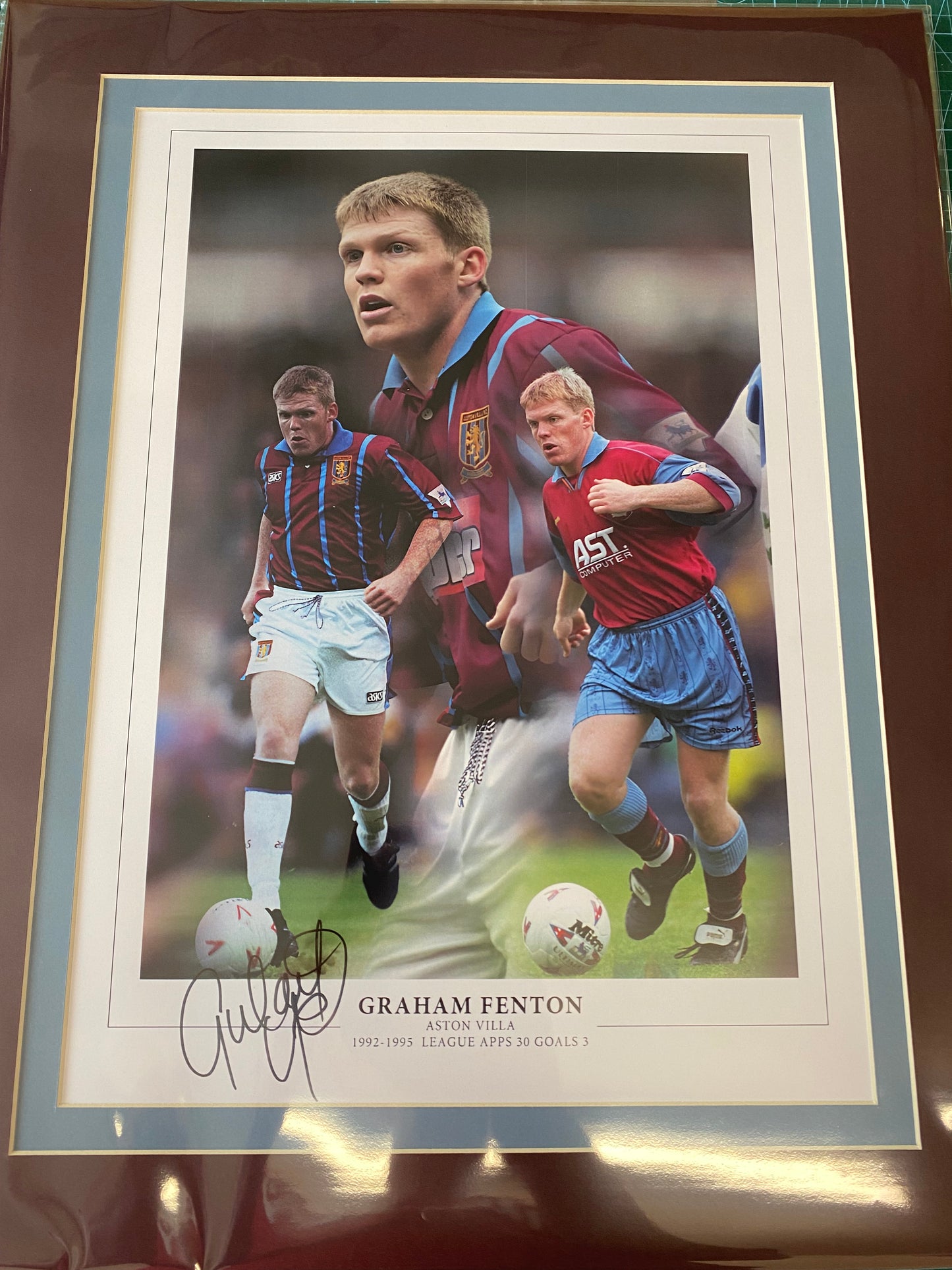 Aston Villa Graham Fenton personally signed limited edition print