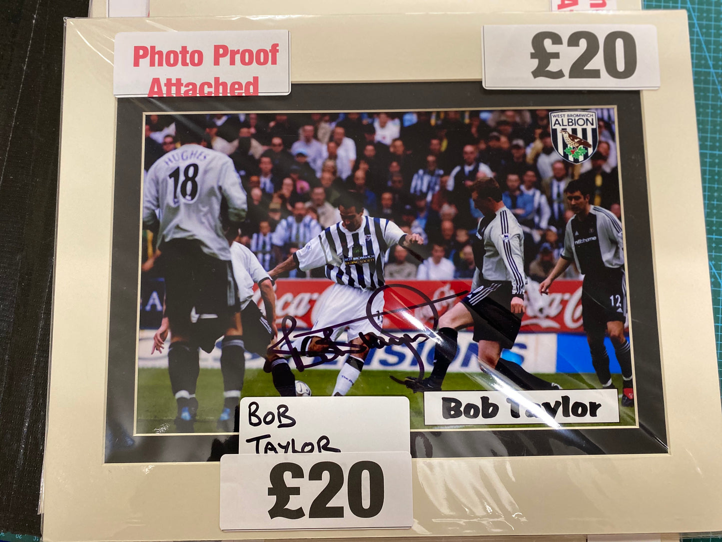 West Bromwich Albion Bob Taylor personally signed photograph