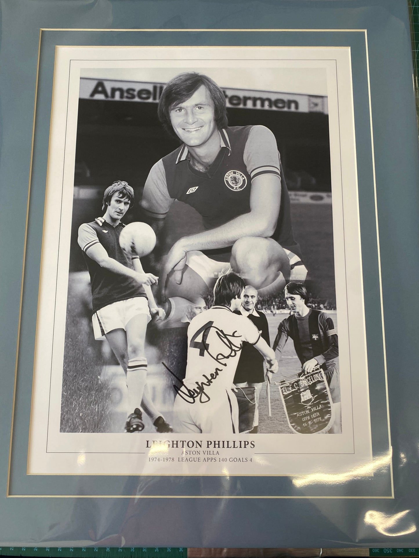 Aston Villa Leighton Phillips personally signed limited edition print