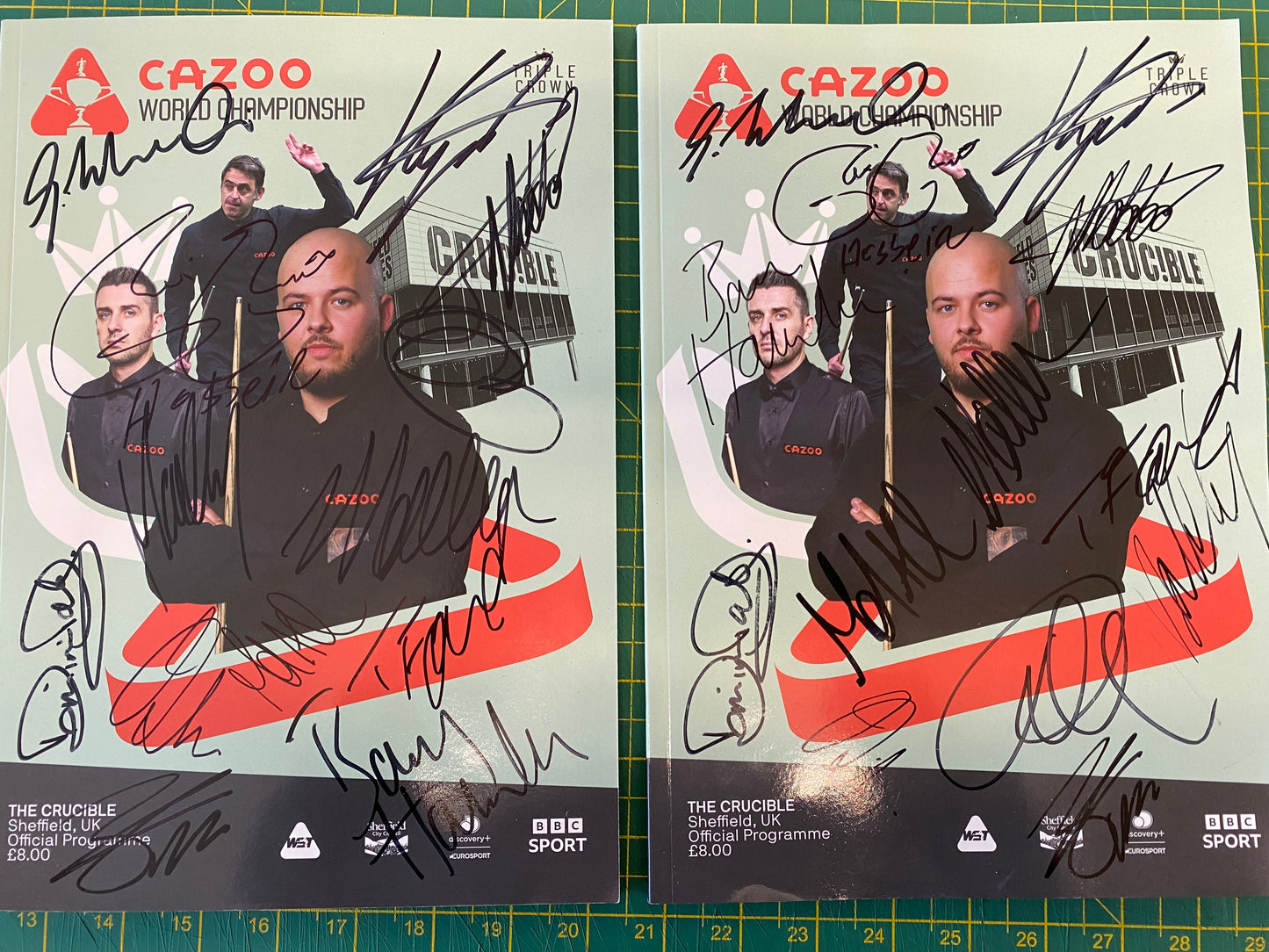 Snooker 2024 Crucible programme personally signed by 13