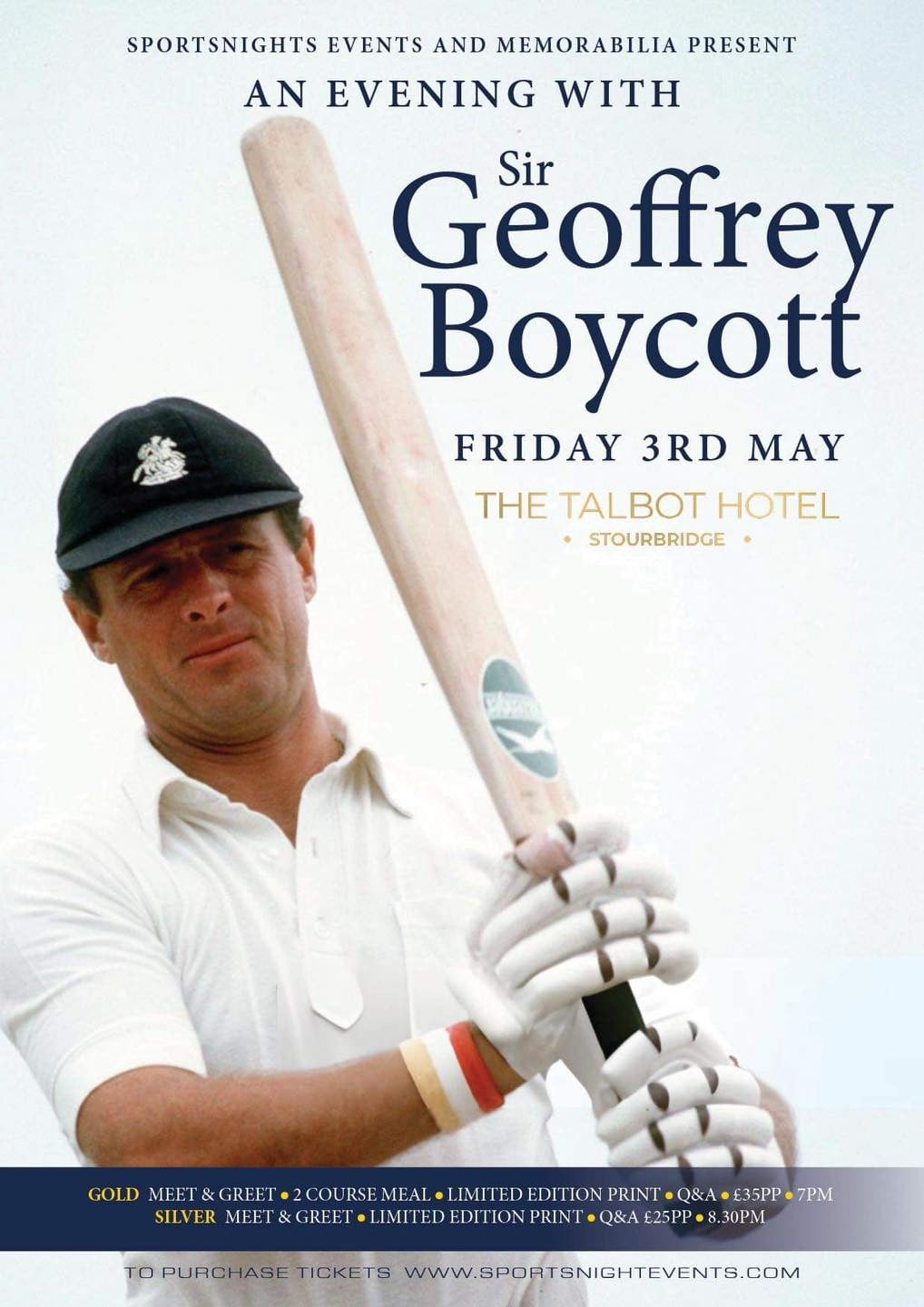 Cricket Yorkshire legend Geoffrey Boycott personally signed limited edition print